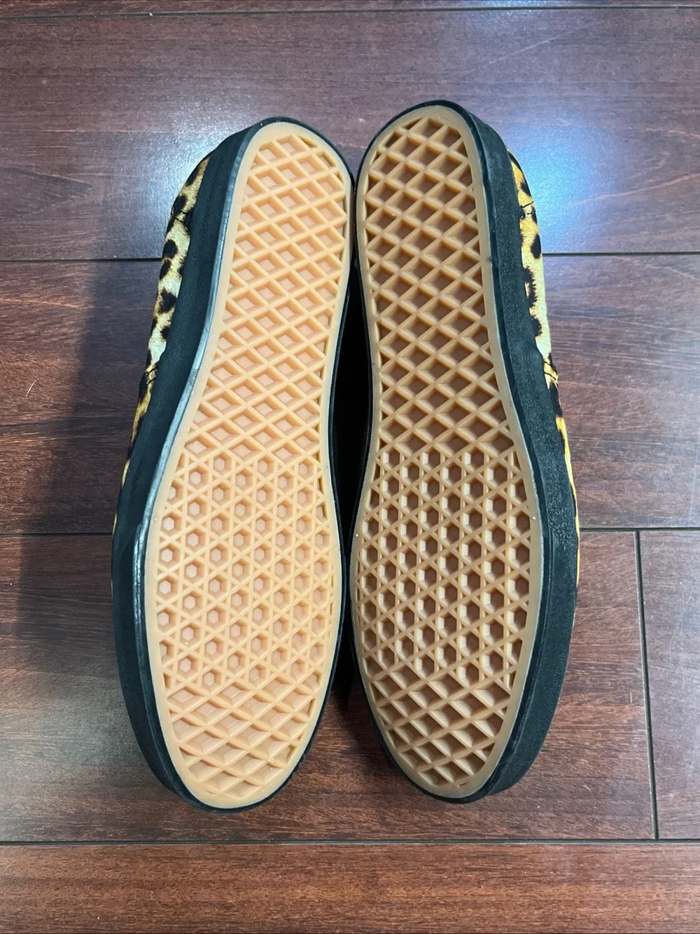 Womens 8.5 Vans Authentic Lowpro Leopard Print Low Top Shoe Sneaker New HALF BOX